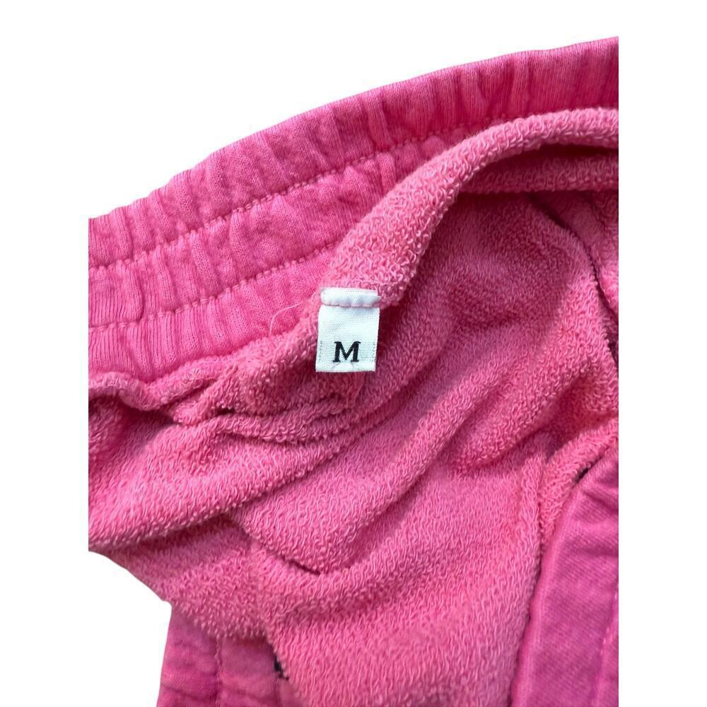 NUX Women's Pink Drawstring Waist Terry Bootcut Pants Size Medium - Picture 3 of 6